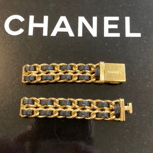 Chanel Premiere chain and leather watch strap